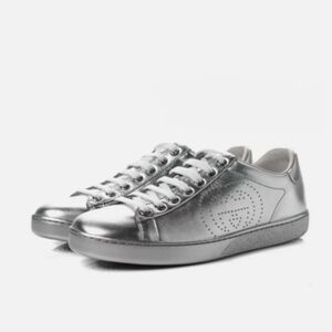 GUCCI Ace Low-top Silver Sneakers